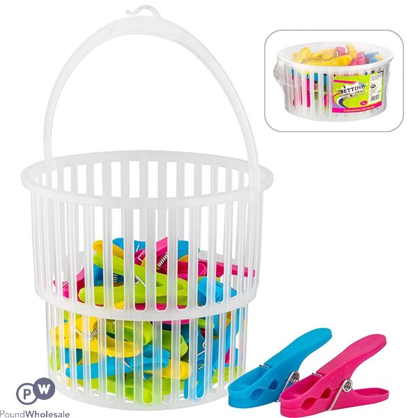 BETTINA LAUNDRY PEGS 36PC & BASKET 