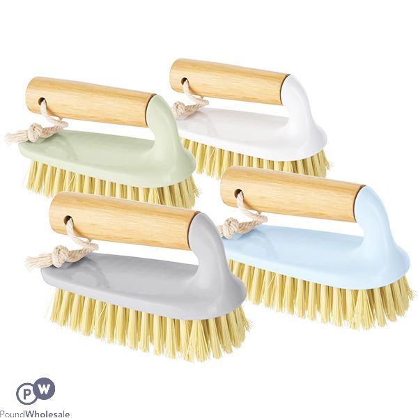 Bettina Bamboo Scrubbing Brush 14cm X 10cm Assorted Colours