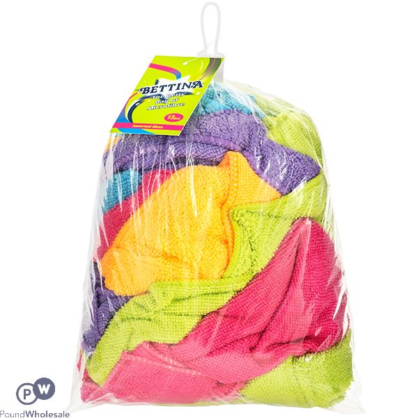 Bettina 'The Betty' Assorted Microfibre Cloth Bag 10pc