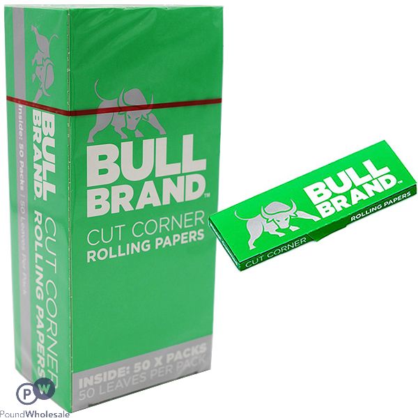 Bull Brand Cut Corner Rolling Papers 50 Pack