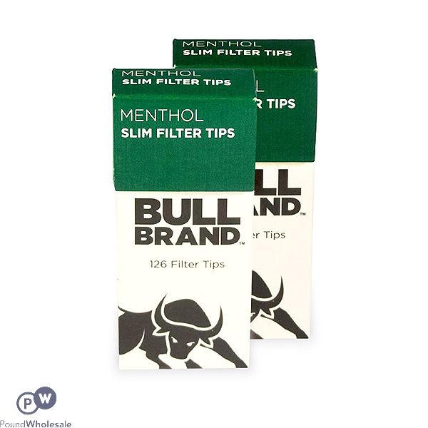 Bull Brand Menthol Slim Pop-Out 5.3mm Filter Tips 2 Pack