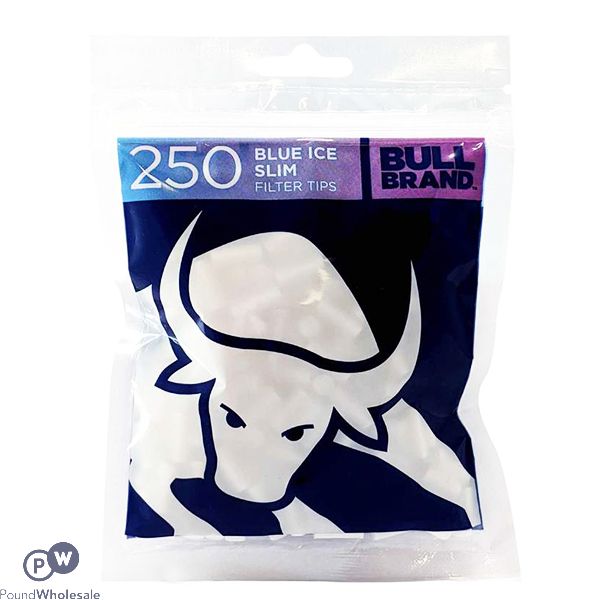 BULL BRAND BLUE ICE SLIM 6MM FILTER TIPS 250PC