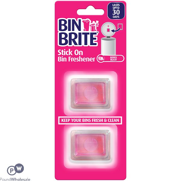 BIN BRITE BERRY BLAST STICK ON BIN FRESHENER 2 PACK