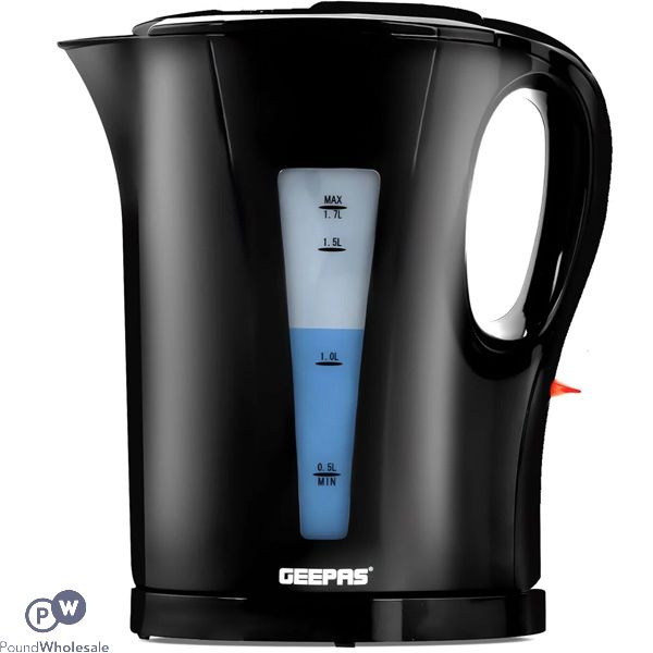 Geepas 2200w Black Rapid-boil Cordless Kettle 1.7l