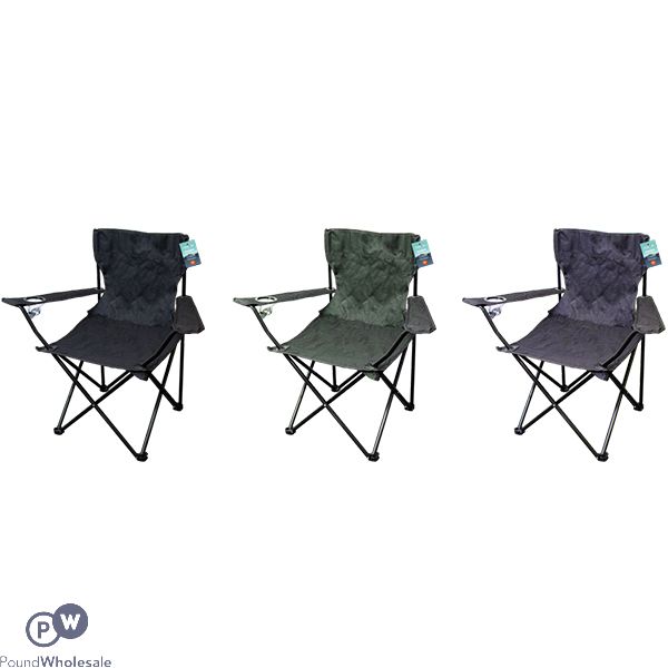 Procamp Folding Camping Chair 80cm X 50cm Assorted Colours