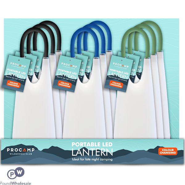 Procamp Portable Handi-Lite LED Camping Lantern CDU Assorted Colours