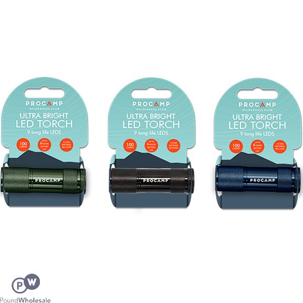 Procamp Ultra Bright Led Torch Assorted Colours