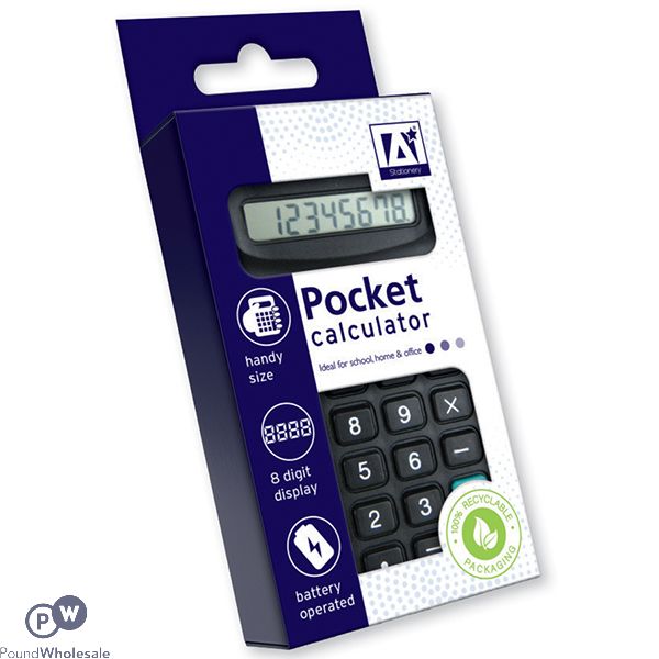 POCKET CALCULATOR BLACK