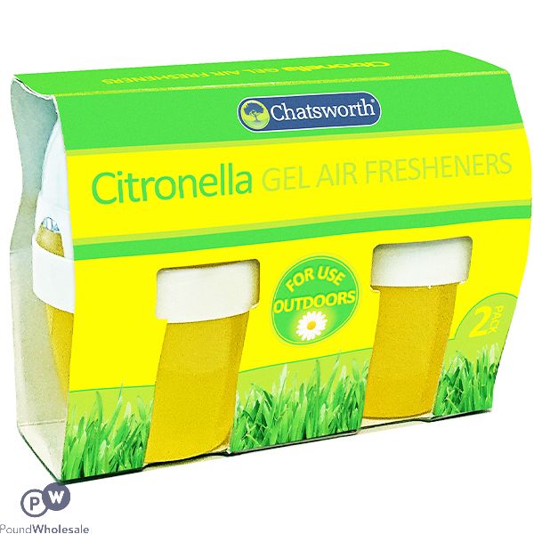 CHATSWORTH CITRONELLA OUTDOOR GEL AIR FRESHENERS 2 PACK