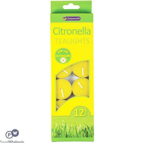 Chatsworth Citronella Outdoor Tea Lights 12 Pack