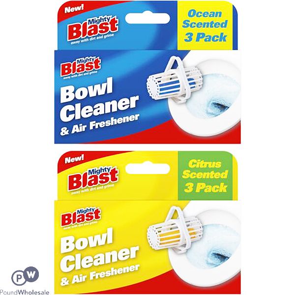 MIGHTY BLAST FRAGRANCED TOILET BOWL CLEANER 3 PACK ASSORTED