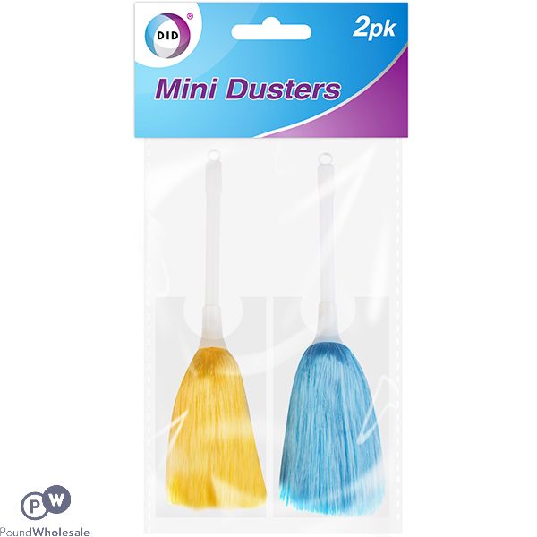 DID ASSORTED COLOUR MINI DUSTERS 2 PACK