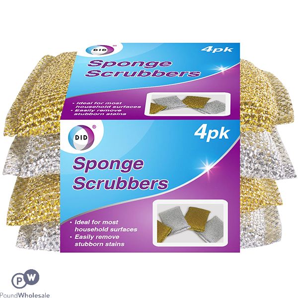 Did Gold & Silver Sponge Scrubbers 4 Pack