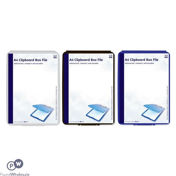 A4 CLIPBOARD BOX FILE 3-PACK