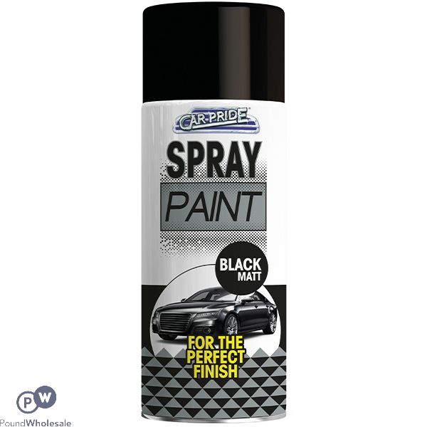 CAR PRIDE BLACK MATT SPRAY PAINT 400ML