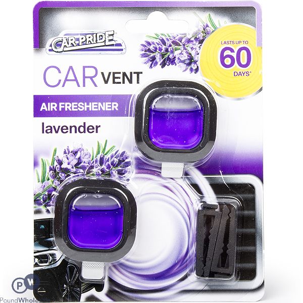 Car-Pride Lavender Car Vent Air Freshener 4ml Twin Pack CDU