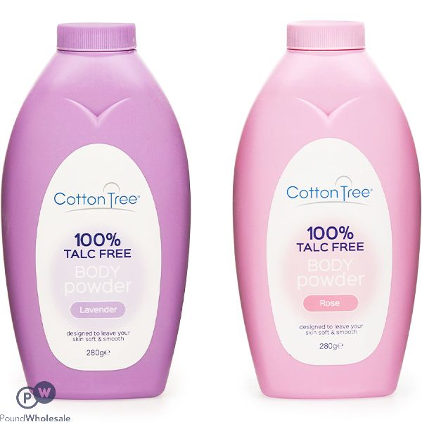 COTTON TREE TALC FREE FRAGRANCED BODY POWDER 280G ASSORTED