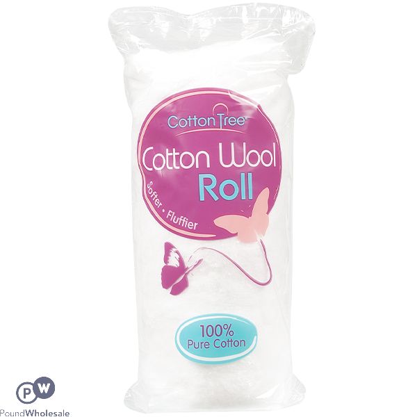 COTTON TREE 100% COTTON WOOL ROLL 80G