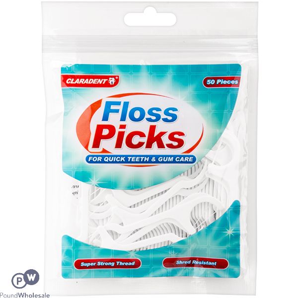 CLARADENT DENTAL FLOSS PICKS 50 PACK