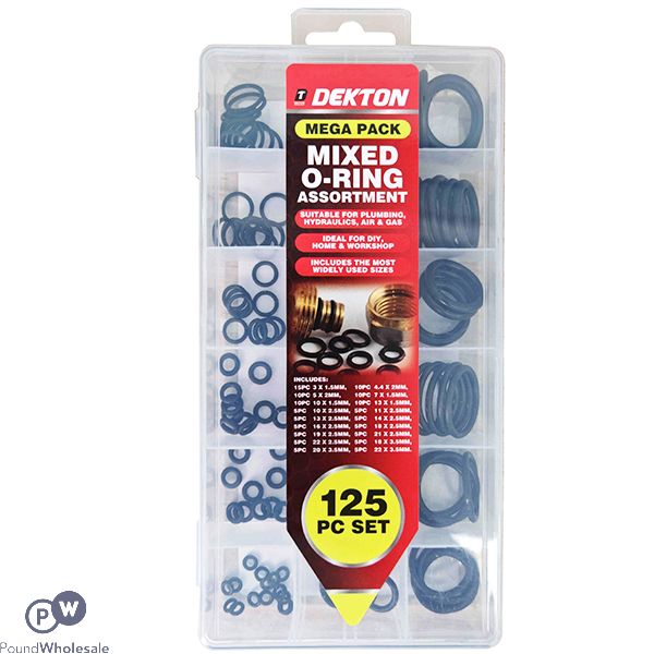 Dekton Mixed O-ring Assortment 125pc
