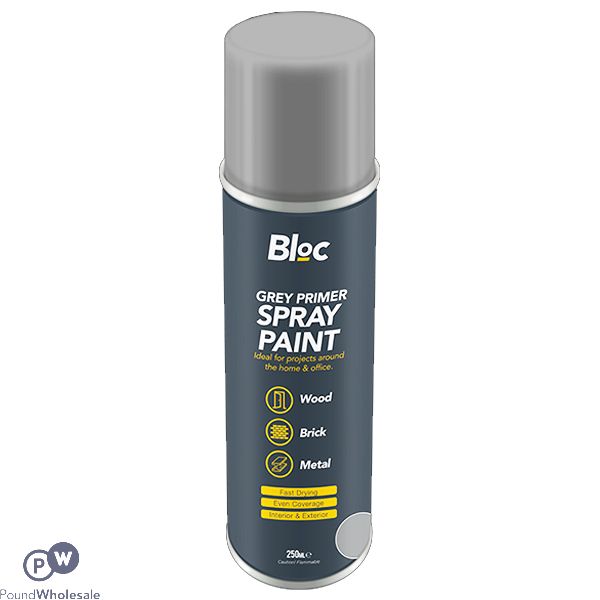 Bloc Grey Primer Spray Paint 250ml