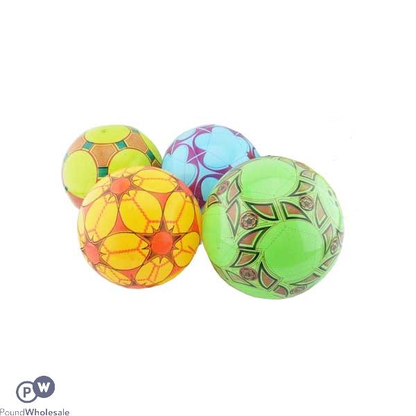 Fly Away 9" Footballs Flat In String Net Assorted Designs And Colours *deflated Will Have To Inflate* (approx 9")
