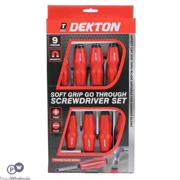 DEKTON SOFT GRIP GO THROUGH SCREWDRIVER SET