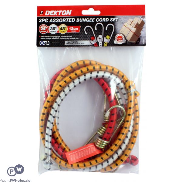 DEKTON ASSORTED BUNGEE CORD SET