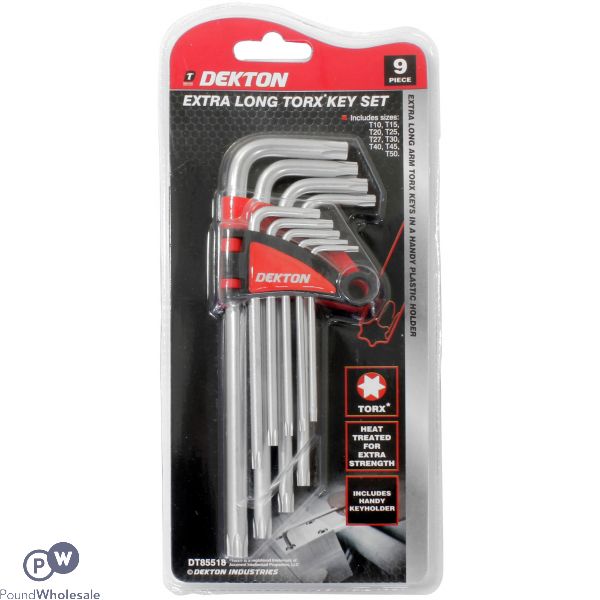 Dekton Extra Long Torx Key Set 9 Pack