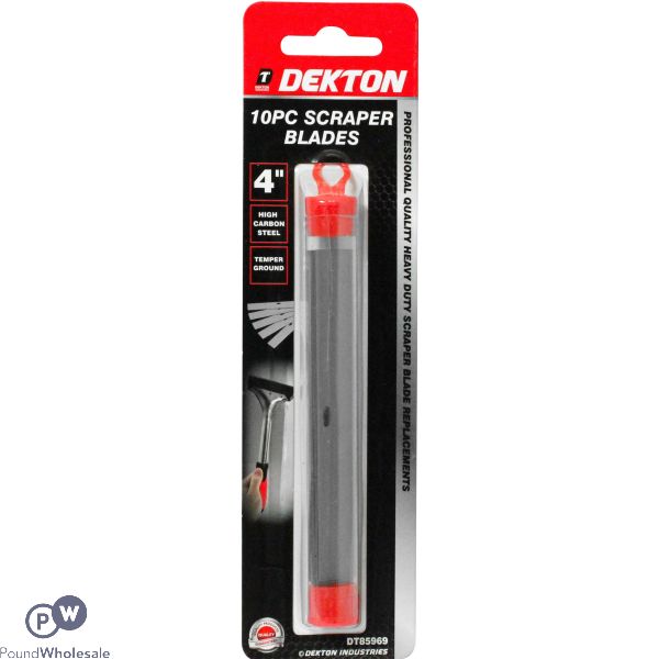 DEKTON 4" 10 PIECE SCRAPER BLADE