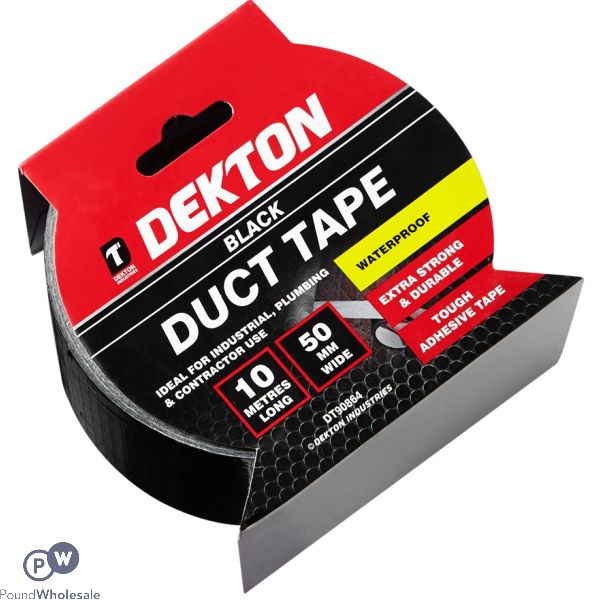 Dekton Black Duct Tape 50mm X 10m