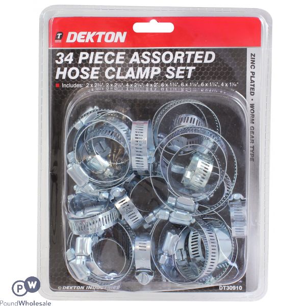 Dekton 34 Piece Assorted Hose Clamp Set