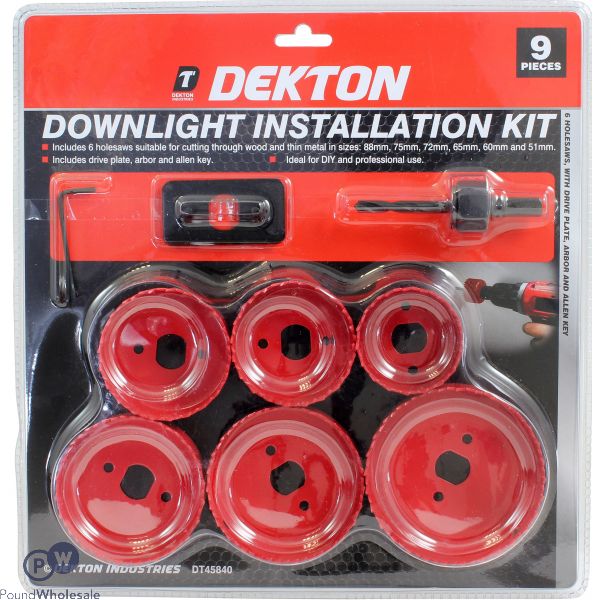 DEKTON DOWNLIGHT INSTALLATION KIT 9PC