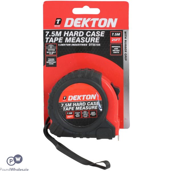 DEKTON 7.5M HARD CASE TAPE MEASURE