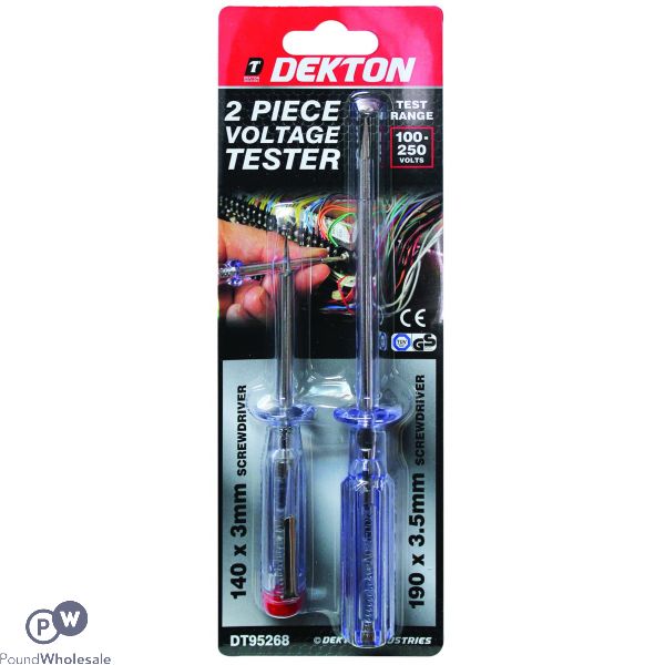 Dekton 2 Piece Voltage Tester 100-250V