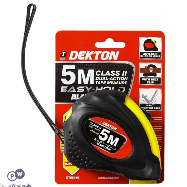 DEKTON 5M EASY HOLD TAPE MEASURE