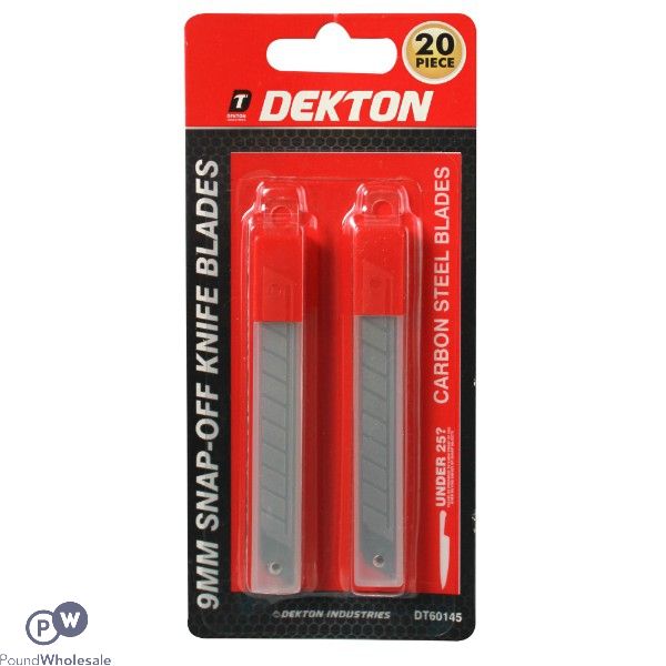 Dekton Snap-Off Knife Blades 9mm 20pc