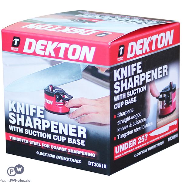 Dekton Knife Sharpener With Suction Cup Base