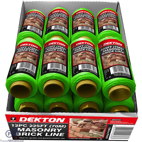 Dekton 225ft Masonry Brick Line 12pc Cdu