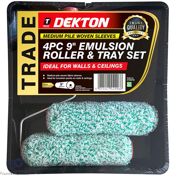 Dekton Emulsion Paint Roller Set 9" 4pc