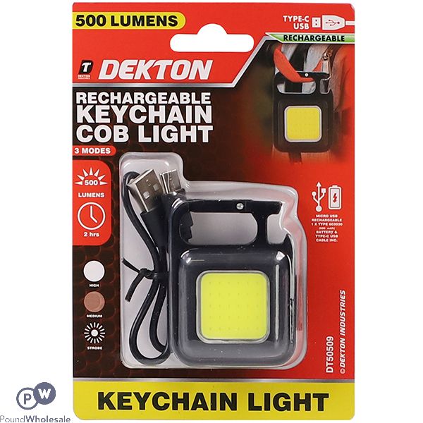 Dekton Rechargeable Keychain Cob Light