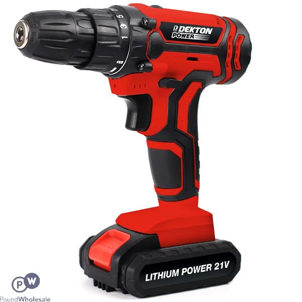 Dekton 21V 1300mAh Li-Ion Cordless Power Drill Set 29pc
