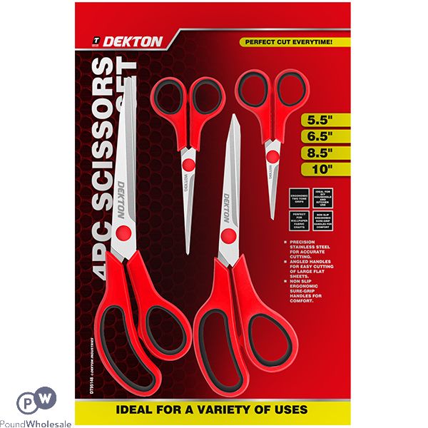 Dekton Assorted Multi-purpose Scissors Set 4pc