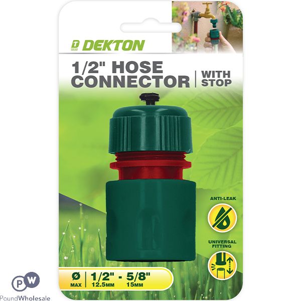 Dekton Universal 1/2" Hose Connector With Stop