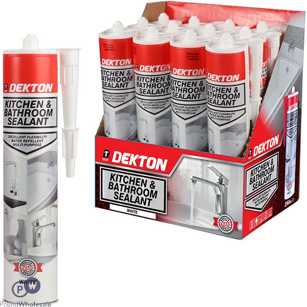 Dekton White Kitchen & Bathroom Sealant 290ml Cdu
