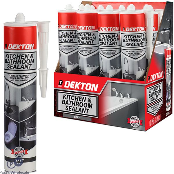 Dekton Grey Kitchen & Bathroom Sealant 290ml Cdu