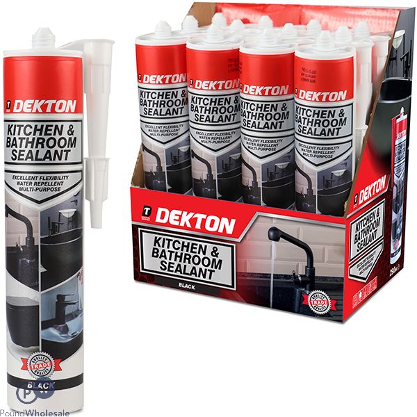 Dekton Black Kitchen & Bathroom Sealant 290ml Cdu