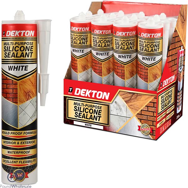Dekton White Multi-purpose Silicone Sealant 290ml Cdu