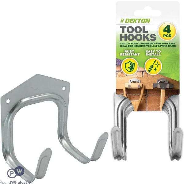 Dekton Garden Tool Hooks 4 Pack
