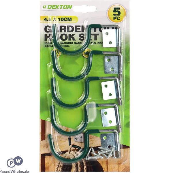 Dekton Vinyl-dipped Garden Tool Hook Set 5pc